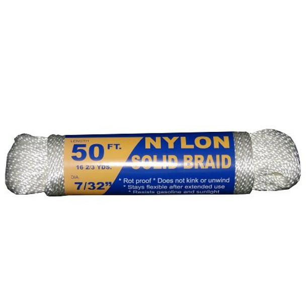 Evans Cordage Co. T.W Evans Cordage 44-083 1/4-Inch Solid Braid Nylon Rope 50-Feet Hank T.W Evans Cordage Co. T.W Evans Cordage 44-083 1/4-Inch Solid Braid Nylon Rope 50-Feet Hank T.W